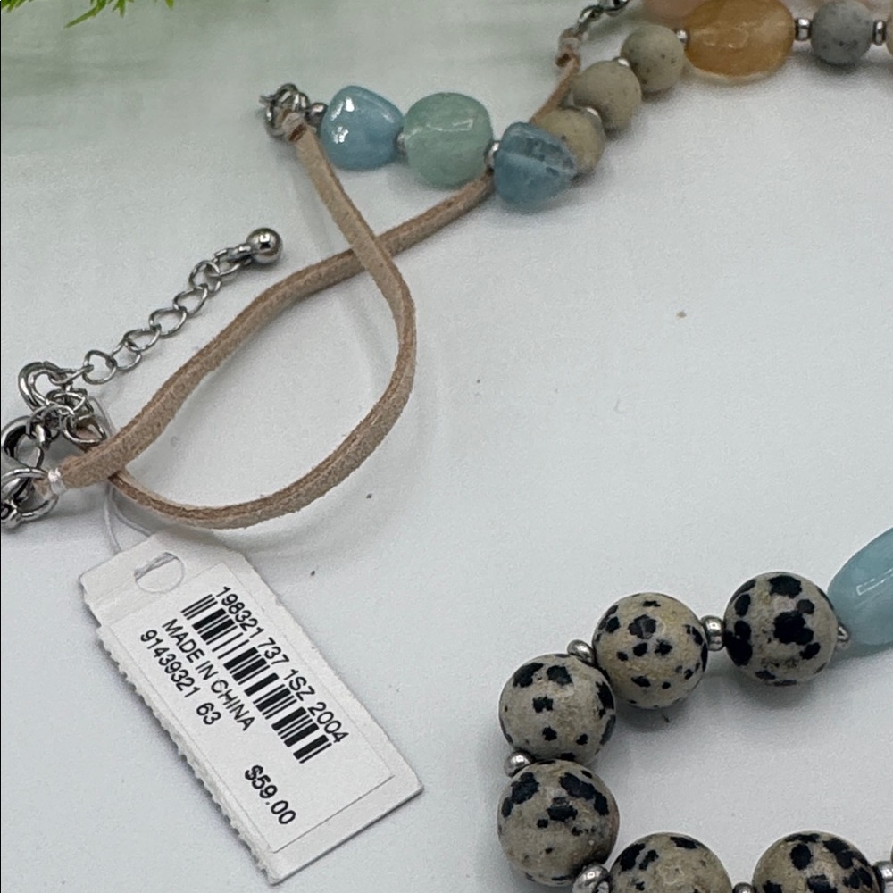 J. Jill Multicolor Beaded Necklace Boho Natural Stone  (BR1313/3) - Picture 11 of 11